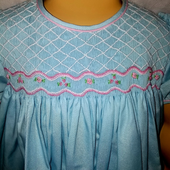 Petit Ami 2Tor3T blue Smocked dress - Picture 6 of 6